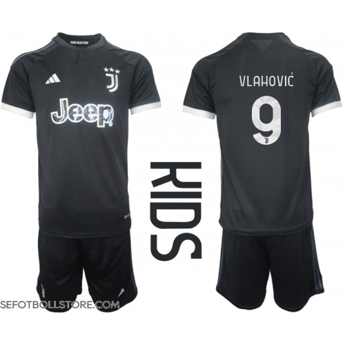 Juventus Dusan Vlahovic #9 Replika babykläder Tredjeställ Barn 2023-24 Kortärmad (+ korta byxor)
